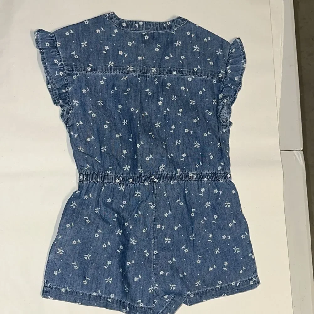 GAP Kids | Blue | Floral Print Denim Romper
